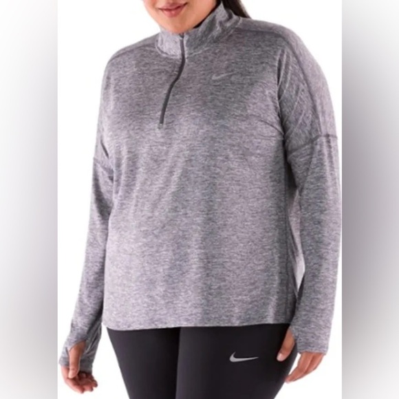Nike Tops - Nike running dry fit 1/4 zip long sleeve women’s large